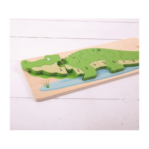 Crocodile Number Puzzle Crocodile Wooden Number Puzzle (BJ029